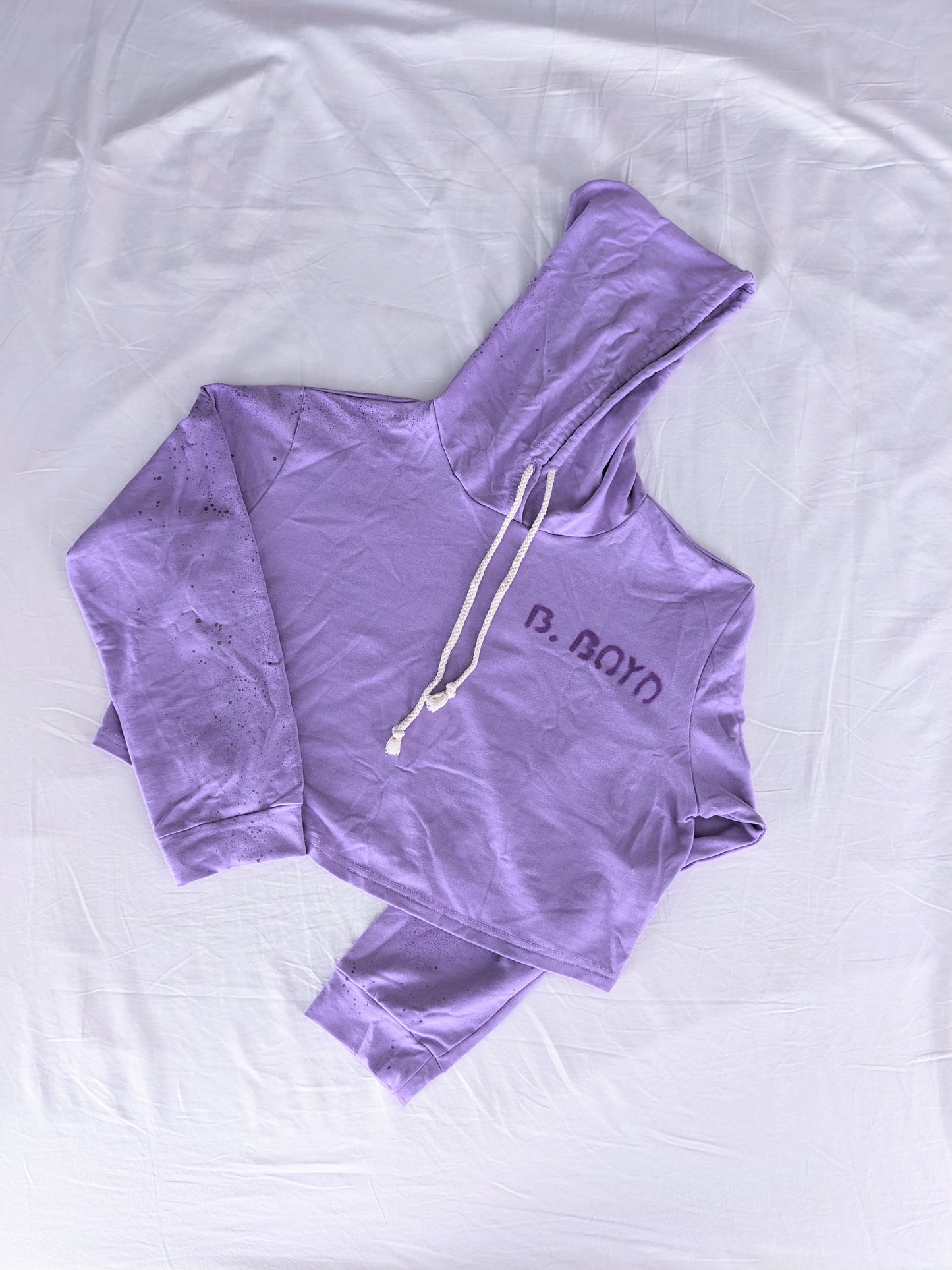 Violet Storm Crop Hoodie