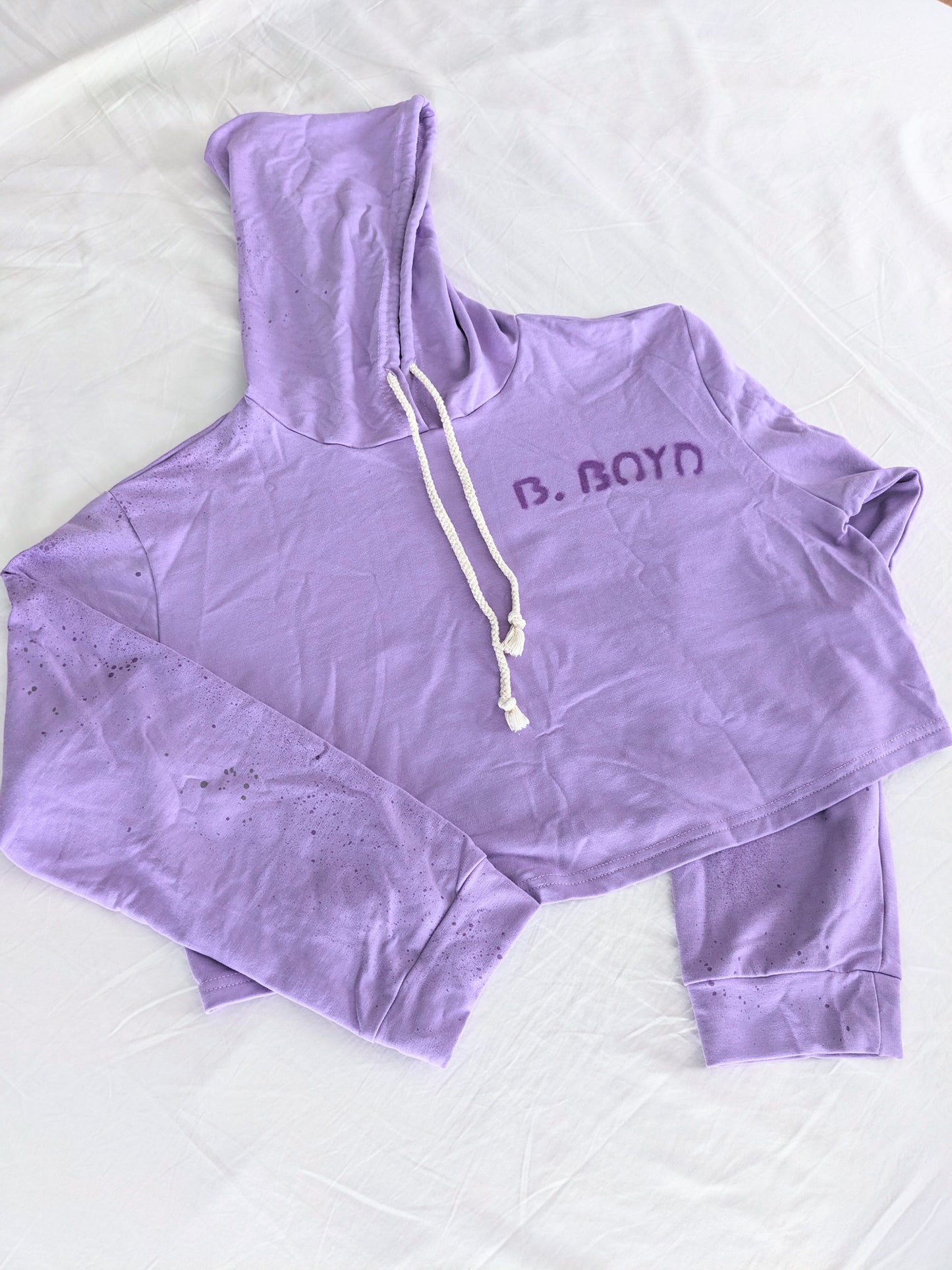 Violet Storm Crop Hoodie