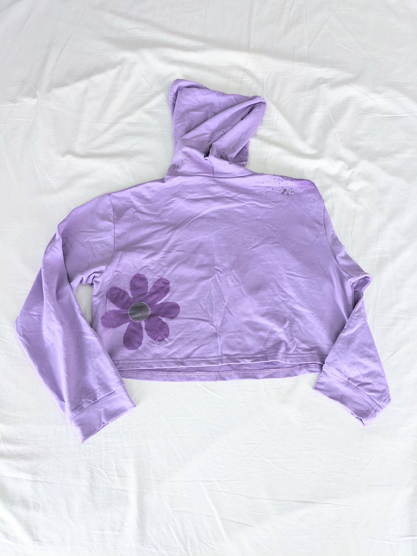 Violet Storm Crop Hoodie