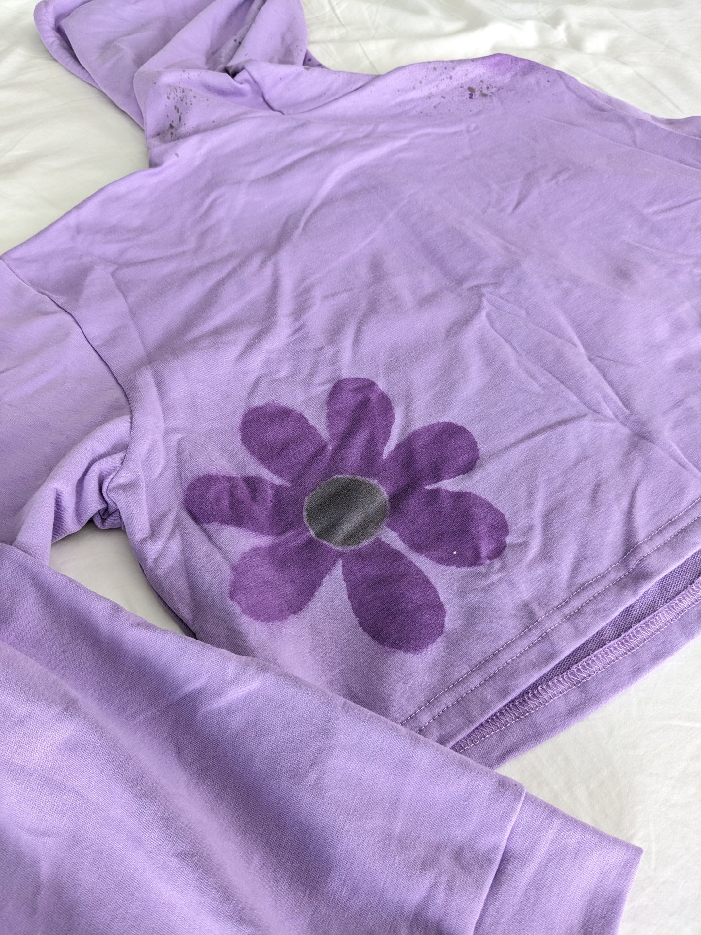 Violet Storm Crop Hoodie